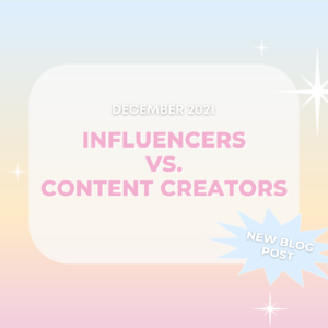 Influencer vs Content Creator