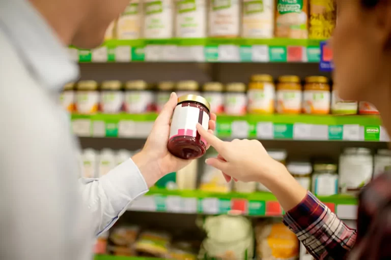 Couple looking at ingredients