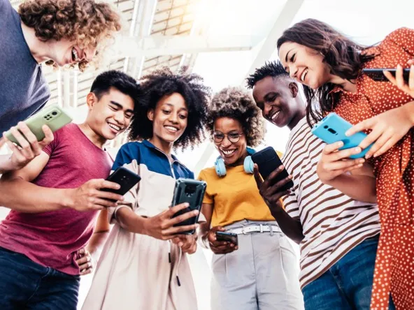 teenagers reacting to an content