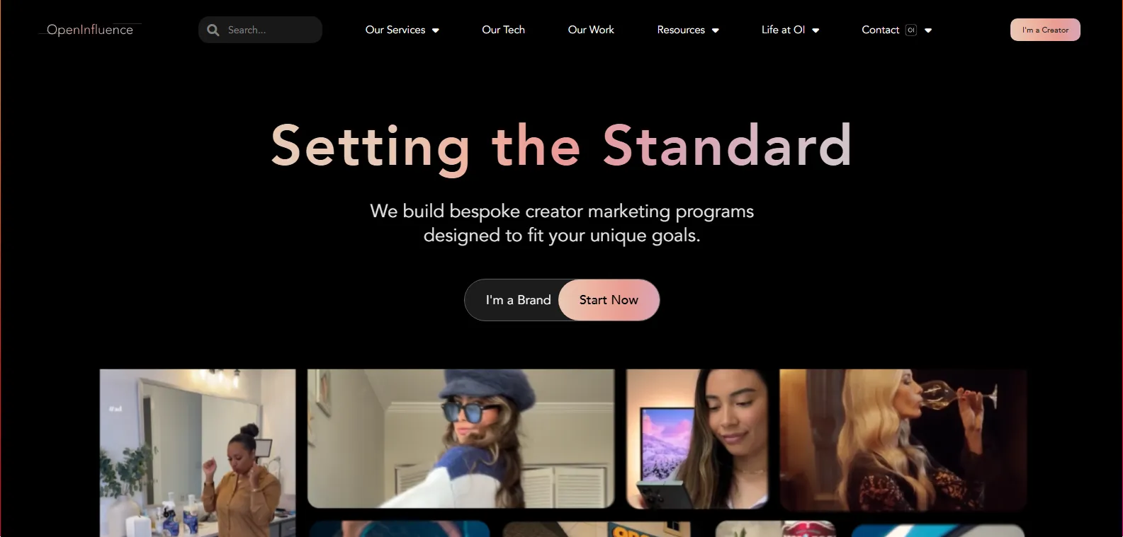 Openinfluence Homepage