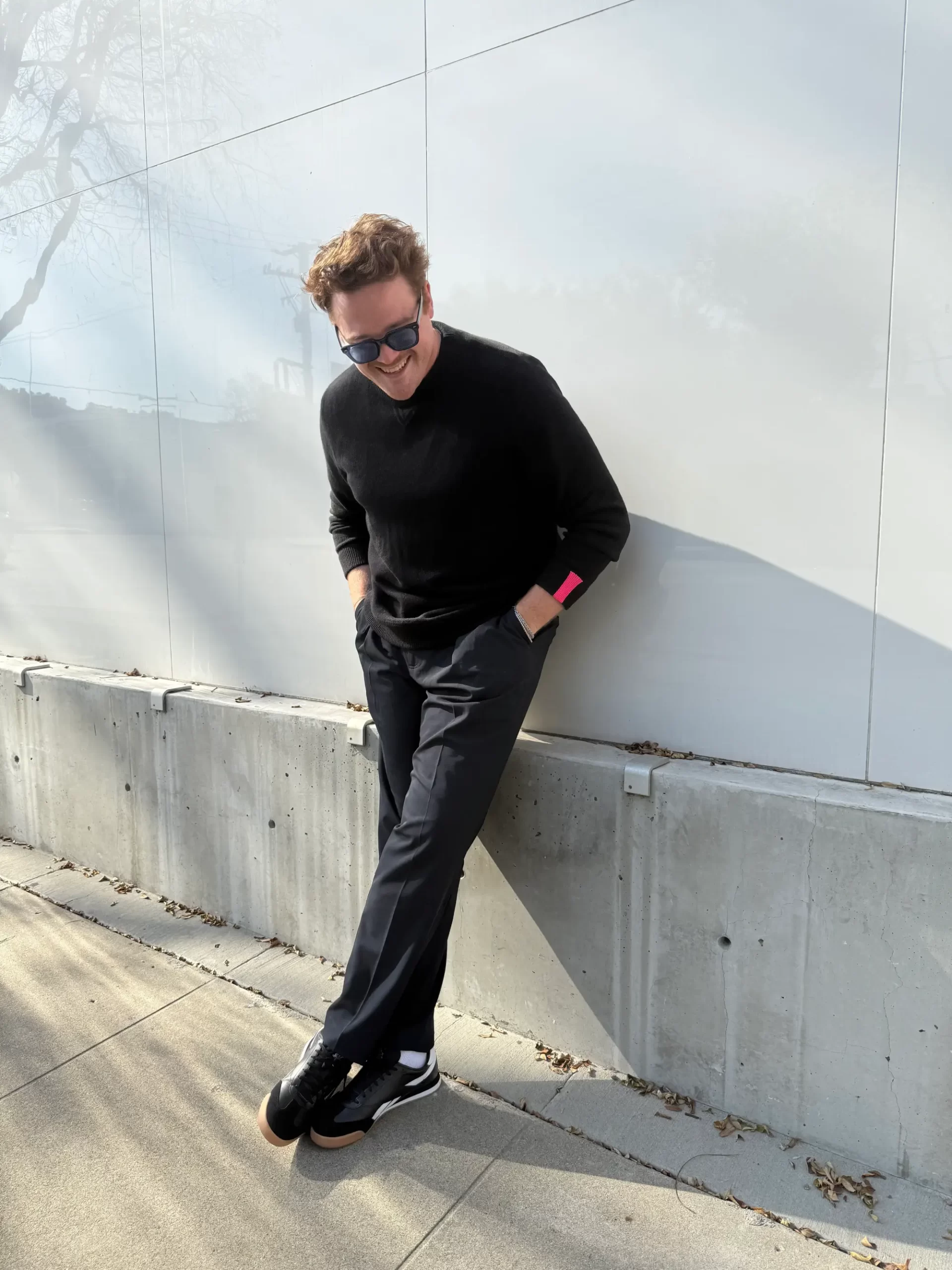 Guy wearing black sunglasses