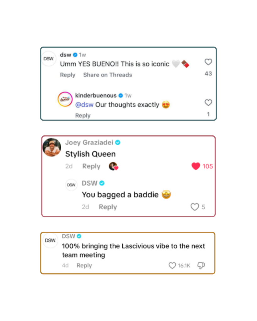 User comments praising style and personality